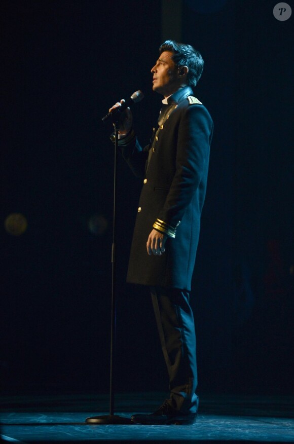 Exclusif - Vincent Niclo en concert, du 8 au 10 mars, avec les choeurs de l'Armée Rouge au Palais des Congrés à Paris, le 8 mars 2013.