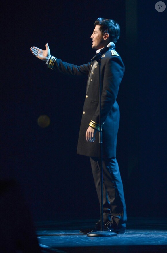 Exclusif - Vincent Niclo en concert, du 8 au 10 mars, avec les choeurs de l'Armée Rouge au Palais des Congrés à Paris, le 8 mars 2013.