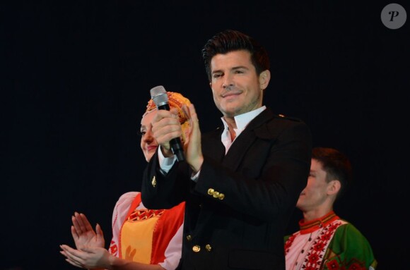 Exclusif - Vincent Niclo en concert, du 8 au 10 mars, avec les choeurs de l'Armée Rouge au Palais des Congrés à Paris, le 8 mars 2013.