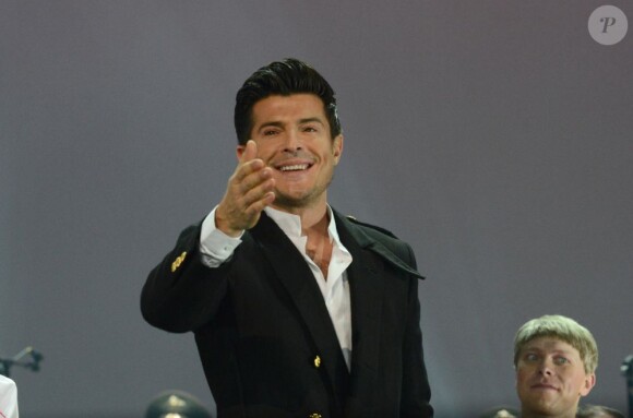 Exclusif - Vincent Niclo en concert, du 8 au 10 mars, avec les choeurs de l'Armée Rouge au Palais des Congrés à Paris, le 8 mars 2013.