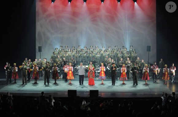 Exclusif - Vincent Niclo en concert, du 8 au 10 mars, avec les choeurs de l'Armee Rouge au Palais des Congres a Paris. Le 8 mars 2013