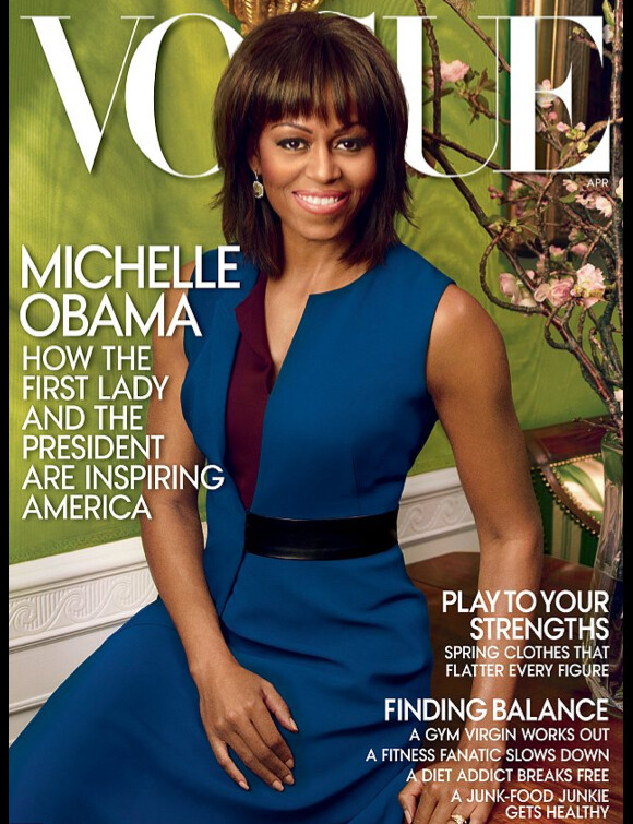 Michelle Obama en couverture du magazine Vogue USA pour le mois d'avril 2013 en kiosques le 26 mars