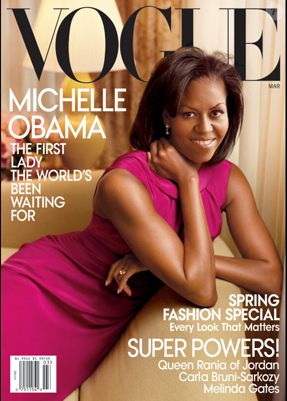 Michelle Obama en couverture du magazine Vogue US en mars 2009