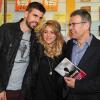 Shakira et son compagnon Gerard Piqué avec son père Joan à Barcelone, le 14 mars 2013.