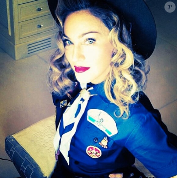 Madonna quelques heures avant la 24ème cérémonie des GLAAD Media Awards à New York, le samedi 16 mars 2013.