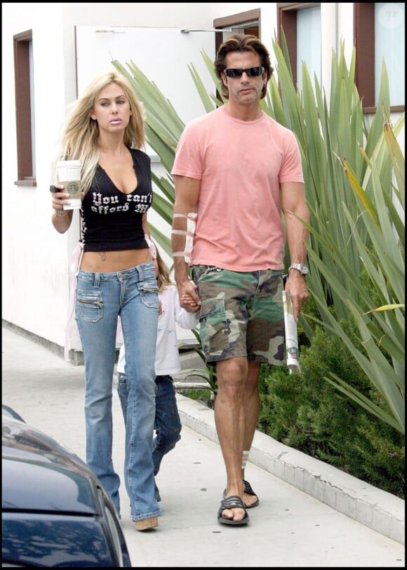 Lorenzo Lamas et son ex-femme Shauna Sand à Malibu, le 7 juin 2006.