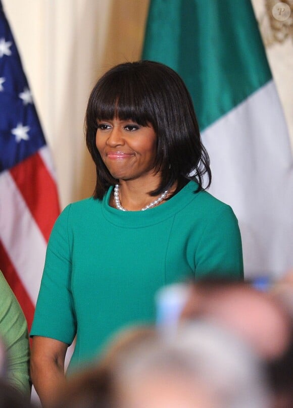 La Première dame Michelle Obama à la Maison Blanche à l'occasion d'un dîner d'Etat le 19 mars 2013