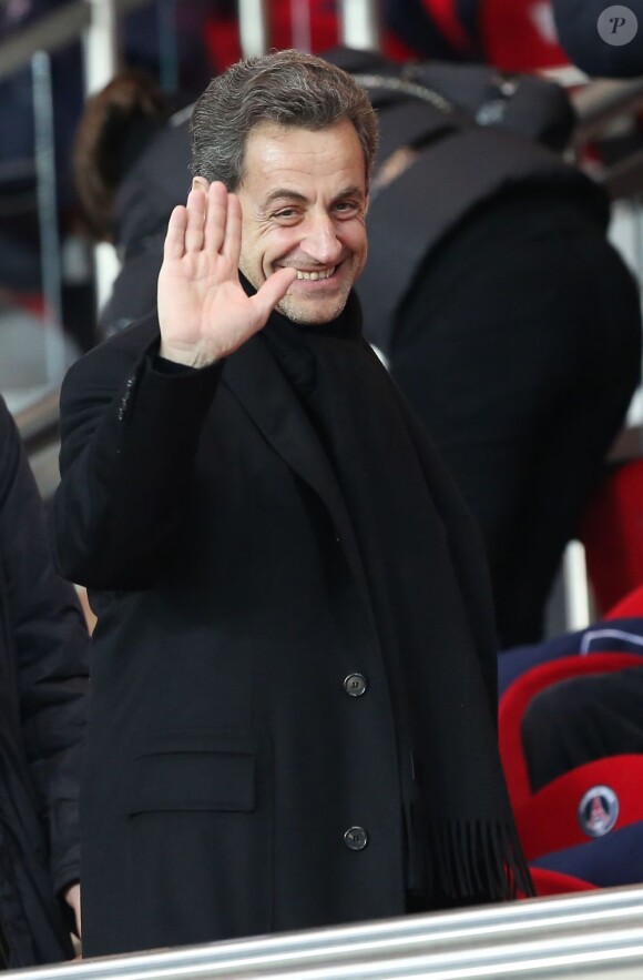 Nicolas Sarkozy au Parc des Princes à Paris, le 24 février 2013.