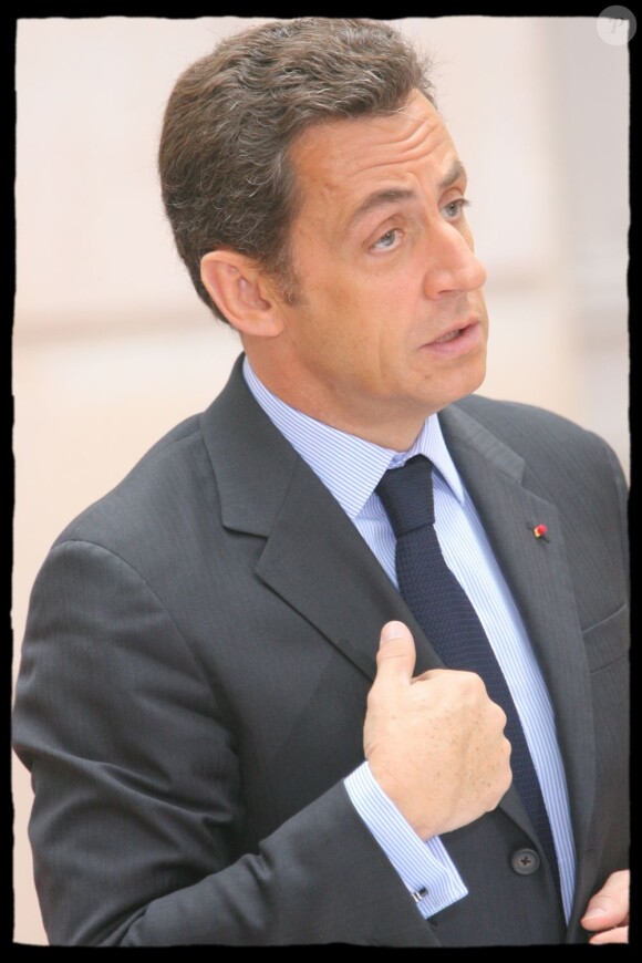 Nicolas Sarkozy à Paris le 14 juin 2008. 