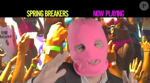 James Franco dans une vidéo amusante pour la promo de Spring Breakers, mars 2013.