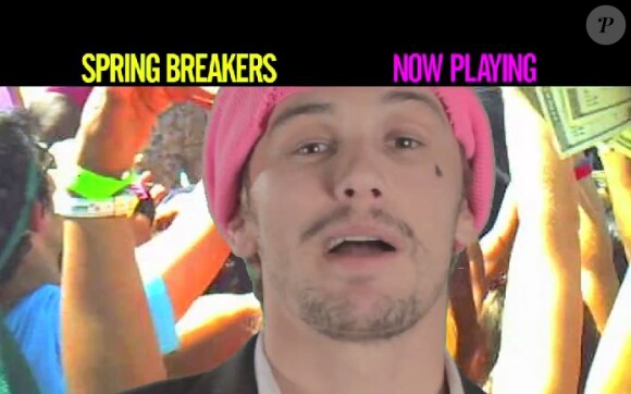 L'acteur James Franco dans une vidéo amusante pour la promo de Spring Breakers, mars 2013.