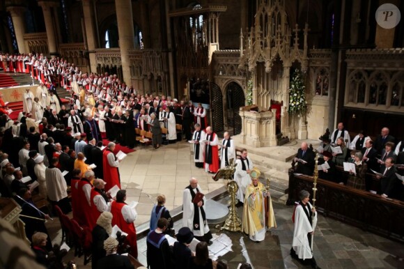 Justin Welby, nouvel archevêque de Canterbury et primat de l'Eglise d'Angleterre, était intronisé le 21 mars 2013 par l'archidiacre Sheila Watson en la cathédrale de Canterbury, en présence notamment du prince Charles et de son épouse Camilla Parker Bowles.