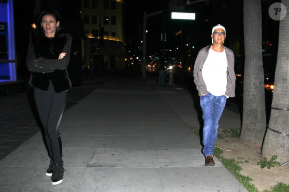 Liberty Ross et son nouveau compagnon l'homme d'affaires Jimmy Iovine après un dîner romantique à Beverly Hills. Le 23 mars 2013.
