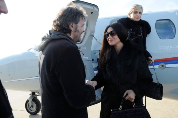 Monica Bellucci et Emir Kusturica en Serbie le 20 janvier 2013