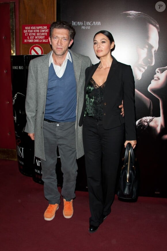 Monica Bellucci et Vincent Cassel le 28 septembre 2011 à Paris