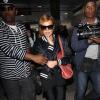Lindsay Lohan arrive à l'aéroport de Los Angeles, le 27 mars 2013.