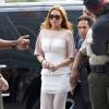 Lindsay Lohan quitte la cour de justice à l'issue de son procès, elle devra purger une peine de 3 mois ferme en cure de desintoxication, à Los Angeles le 18 mars 2013.