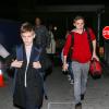 Brooklyn et Romeo Beckham arrivent à Los Angeles avec leur maman Victoria Beckham. Le 28 mars 2013