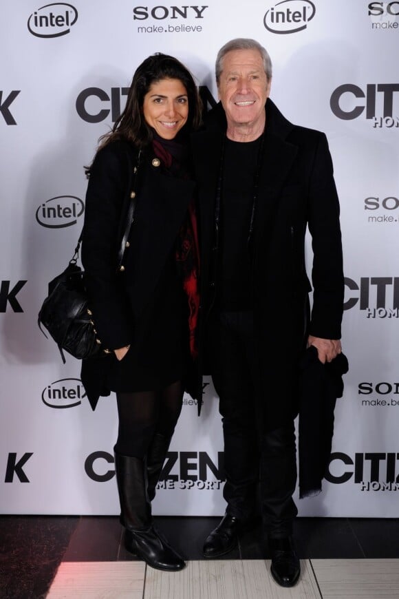 Jean-Claude Darmon et sa femme Hoda à la soirée de lancement du magazine Citizen K Homme Sport au Titty Twister à Paris, le 28 mars 2013.