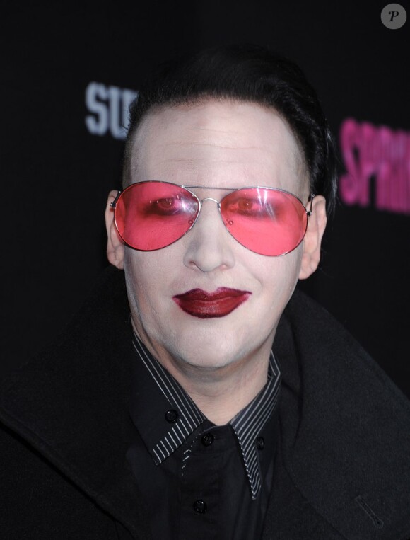 Marilyn Manson lors de l'avant-première de Spring Breakers à Los Angeles, le 14 mars 2013.