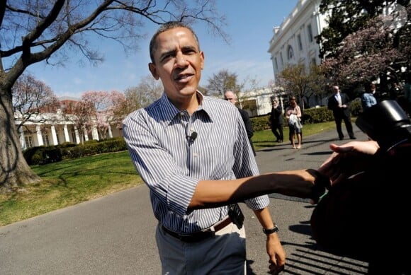 Barack Obama pour la traditionnelle chasse aux oeufs de la Maison Blanche, le 1er avril 2013.