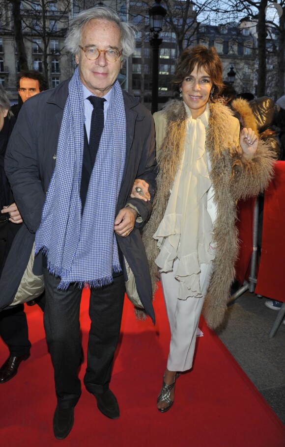 Olivier et Christine Orban lors de l'avant-première du film Des gens qui s'embrassent le 1er avril 2013 à Paris