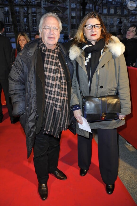 Bernard Murat et sa femme Zana lors de l'avant-première du film Des gens qui s'embrassent le 1er avril 2013 à Paris