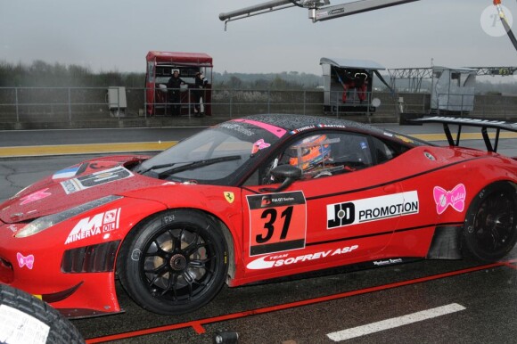 Fabien Barthez pilotait une Ferrari lors de la Coupe de Pâques sur le circuit de Nogaro les 30, 31 Mars et 1er Avril 2013.