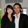 Christophe Michalak et sa compagne Delphine McCarty, à la soirée Mikado King Choco au concept store Colette store, à Paris le 24 mai 2012.