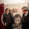 Philippe Garrel et Jean-Pierre Léaud lors de la première du film La naissance de l'amour (sorti en 1993) pour l'ouverture du Festival Théâtre et Cinéma au Magic Cinéma de Bobigny le 3 avril 2013.