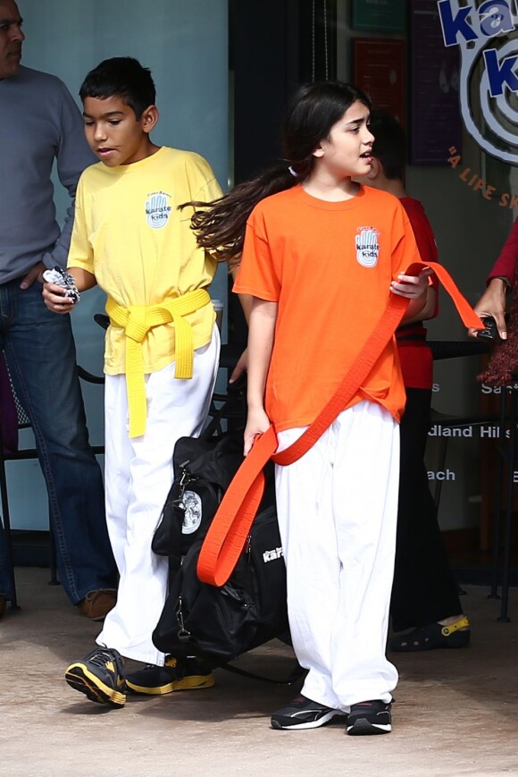 Blanket Jackson à la sortie de l'un de ses cours de karaté à Calabasas, le 4 avril 2013.
