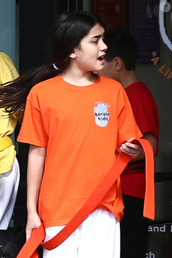 Blanket Jackson à la sortie de l'un de ses cours de karaté à Calabasas, le 4 avril 2013.