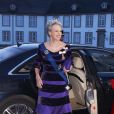 La princesse Benedikte de Danemark. Dîner de gala donné par la reine Margrethe II de Danemark en l'honneur du président de la Finlande Sauli Niinistö et sa compagne Jenni Haukio au palais de Fredensborg, le 4 avril 2013.