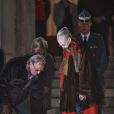 La reine Margrethe II de Danemark et son époux le prince consort Henrik ont pris leurs quartiers de printemps au palais de Fredensborg le 3 avril 2013, accueillis par la traditionnelle levée de flambeaux des habitants.