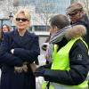 Fanny Ardant soutient Amnesty International contre l'expulsion des Roms, à Paris, le 6 avril 2013.