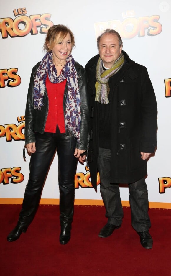 Marie-Anne Chazel et Patrick Braoude à la première du film Les Profs au Grand Rex, Paris, le 9 avril 2013.