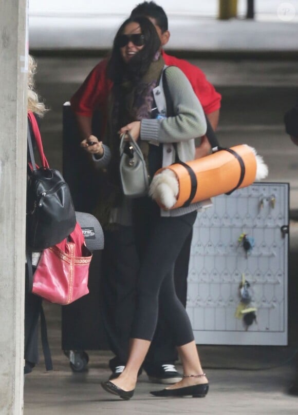 Demi Moore radieuse après son cours de yoga à West Hollywood le 5 avril 2013.
