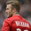 David Beckham pendant le match Troyes - PSG le 13 avril 2013.