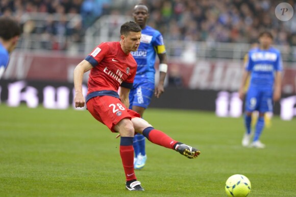 Thiago Motta pendant le match Troyes - PSG le 13 avril 2013.