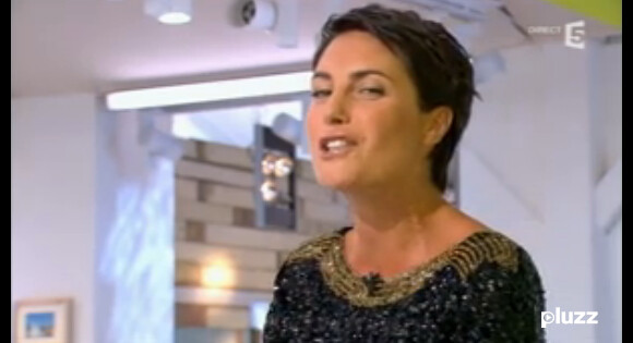 Alessandra Sublet présente la première de la nouvelle saison de l'émission de C à vous sur France 5, le 3 septembre 2012