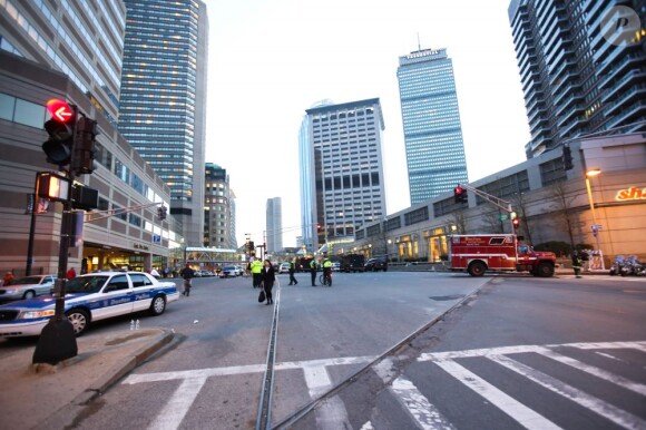 Image après le drame du marathon de Boston qui a eu lieu le 15 avril 2013