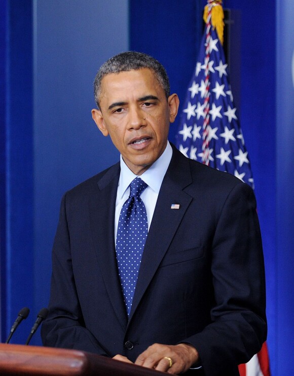 Le président Barack Obama fait un discours après la double explosion du marathon de Boston le 15 avril 2013