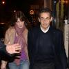 Nicolas Sarkozy et Carla Bruni - Nicolas Sarkozy fête son 58e anniversaire avec ses amis au restaurant Giulio Rebellato à Paris le 28 janvier 2013.