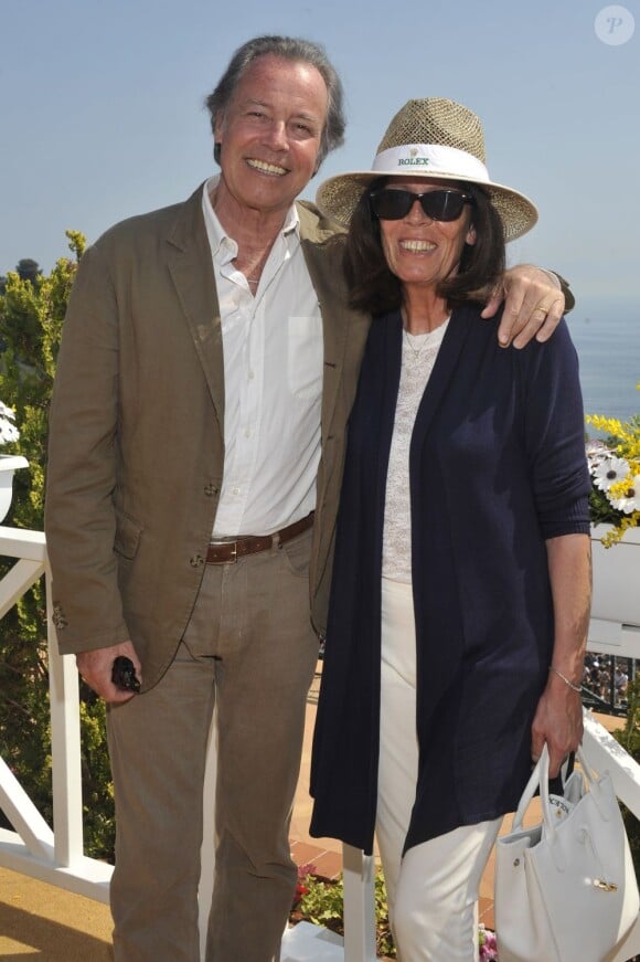Michel Leeb et sa femme Béatrice au tournoi de Monte-Carlo le 18 avril 2013.