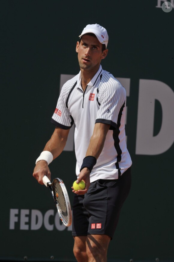 Novak Djokovic au tournoi de Monte-Carlo le 18 avril 2013.