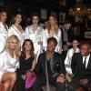 Carine Ktorza (la créatrice de la ligne), Gary Dourdan et Lord Kossity au lancement de la nouvelle collection de Divamour, marque de lingerie haute-gamme, au Très Honore à Paris le 18 avril 2013.