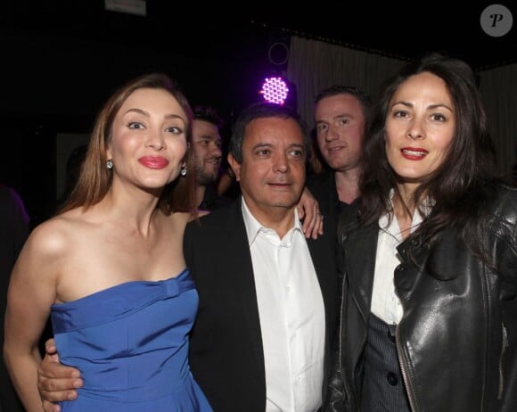 Isabella Orsini, Edouard Nahum, Delphine de Turckheim au lancement de la nouvelle collection de Divamour, marque de lingerie haute-gamme, au Très Honore à Paris le 18 avril 2013.