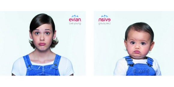 Mathilde Warnier dans la publicité Evian intitulée Baby and Me.