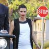 Kim Kardashian, enceinte, a fêté avec tout le clan Kardashian le 34e anniversaire de Kourtney au restaurant Taverna Tony, à Malibu, le 18 avril 2013