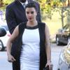Kim Kardashian, enceinte, a fêté avec tout le clan Kardashian le 34e anniversaire de Kourtney au restaurant Taverna Tony, à Malibu, le 18 avril 2013